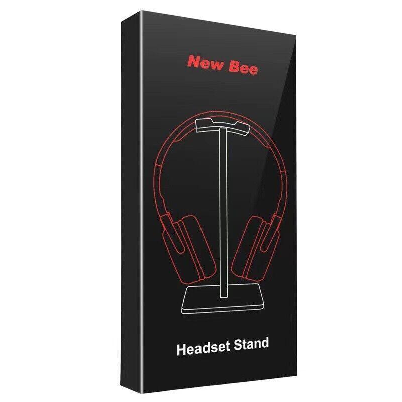 New Bee Portable Earphone Headset Hanger Holder Headphone Desk Display Stand - Black