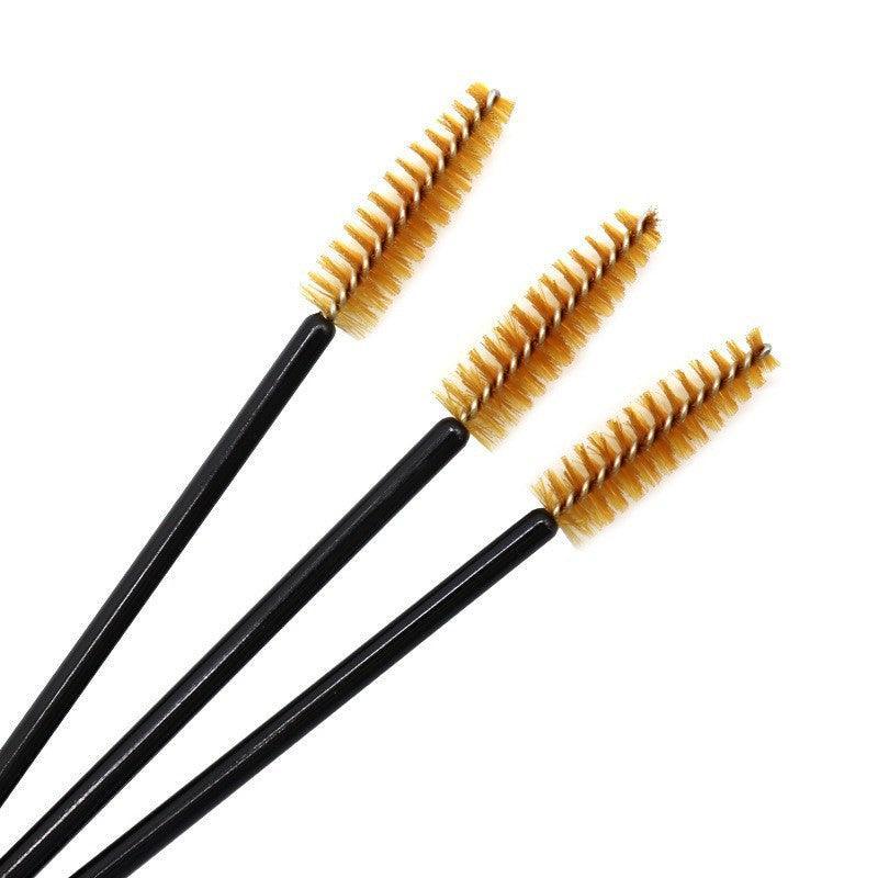 50X Disposable Mascara Wands Eyelash Brushes Applicator Lash Extension Brush - black+black