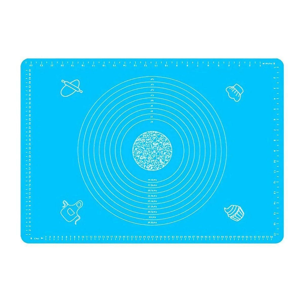 Blue Reusable Non-Stick Silicone Rolling Dough Mat Cake Pastry Baking Fondant Sheet - 64*45cm