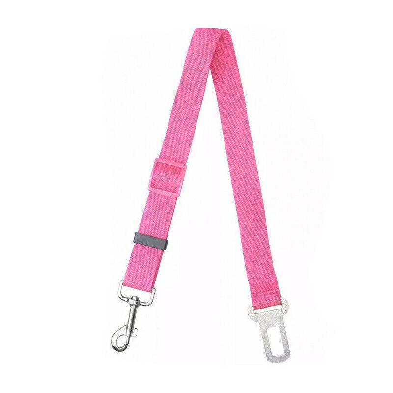 Adjustable Pet Harness Lead for Car Travel with Clip Attachment Nylon Restraint Strap - Blue