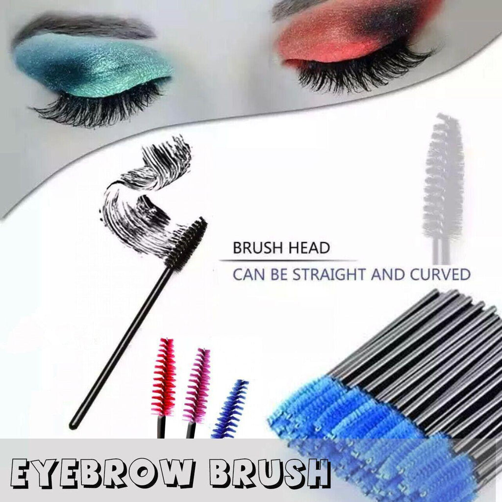 50X Disposable Mascara Wands Eyelash Brushes Applicator Lash Extension Brush - gold+black