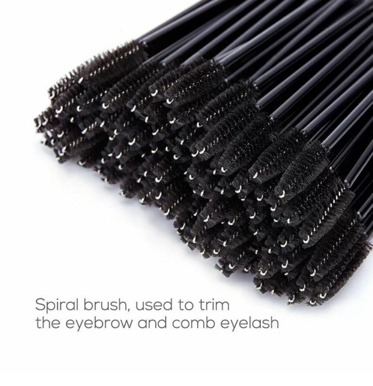 50X Disposable Mascara Wands Eyelash Brushes Applicator Lash Extension Brush - gold+black
