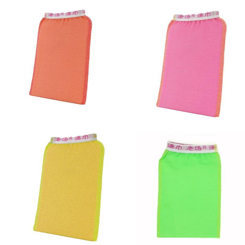 5 Pcs Towel Exfoliating Bath Washcloth Viscose Scrub Mitten Towel - Green *5 PCS