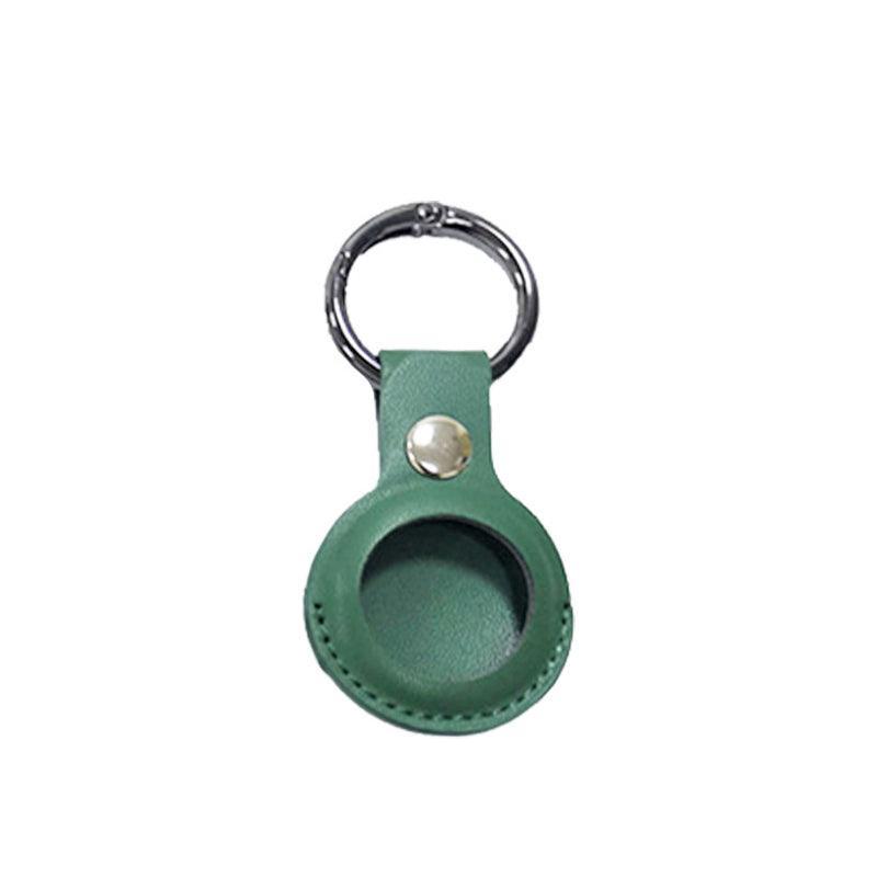 For Apple Airtag Leather Case Cover Air Tag Keychain Holder Sleeve Shell Tracker - Green