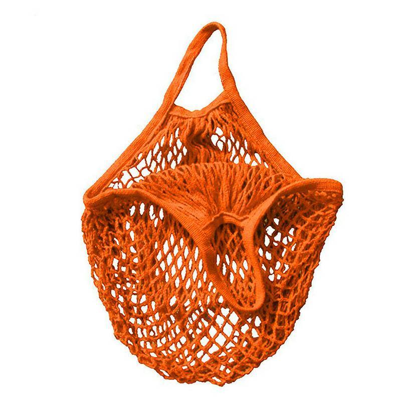 Reusable Mesh Net Shopping Bag String Tote Grocery Fruit Vegetable Storage - Grey