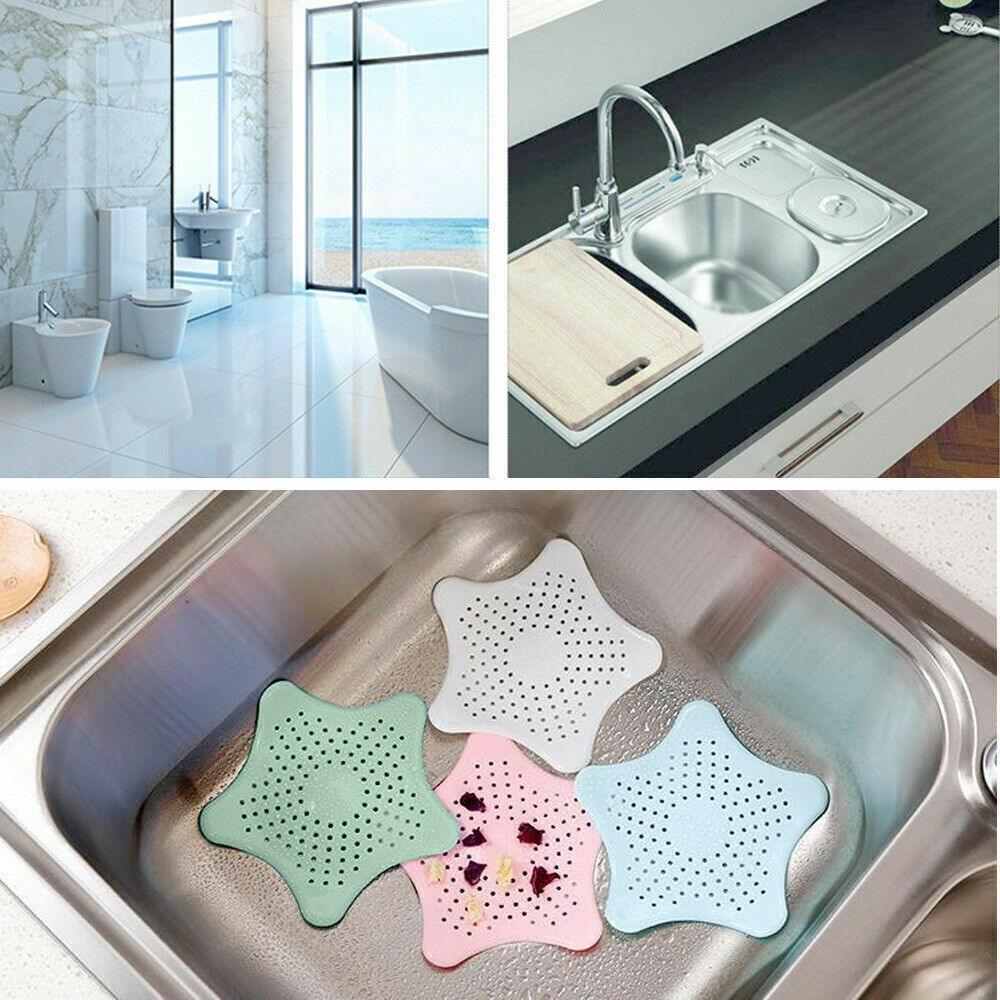 New Bathroom Drain Hair Catcher Bath Stopper Sink Strainer Shower Filter Covers - Grey
