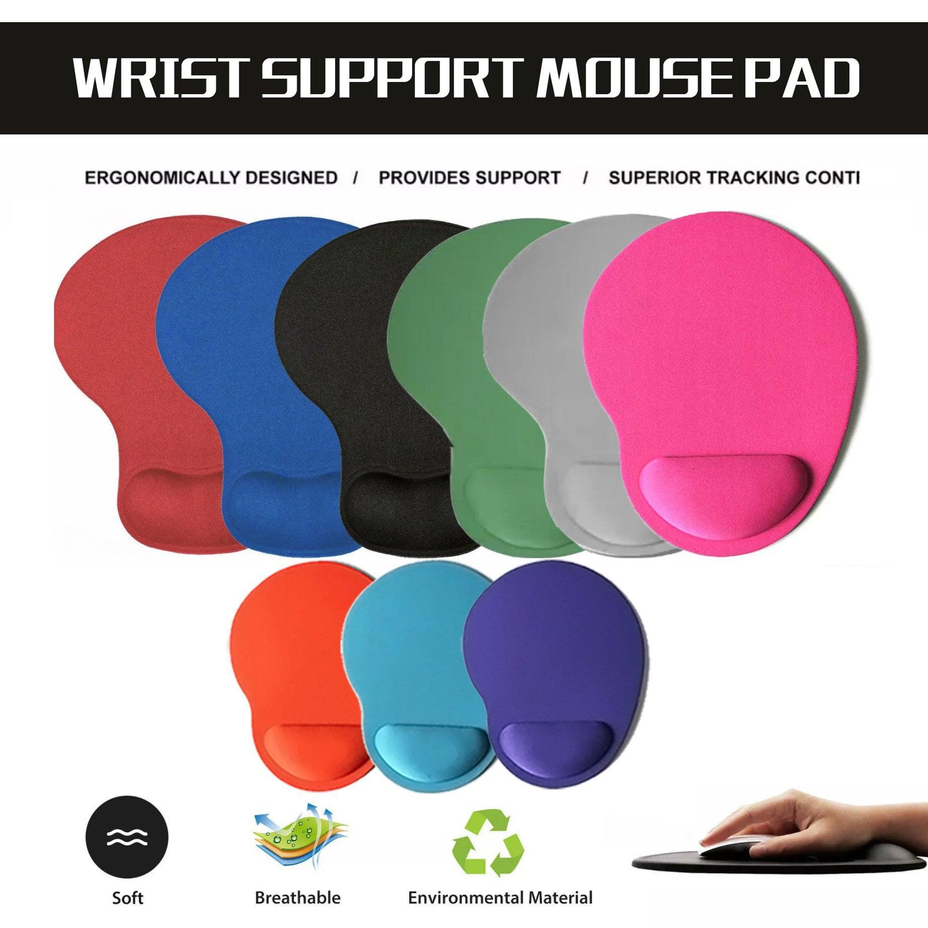 Comfort Mouse Pad with Built In Wrist Support Non Slip Ergonomic Mice Mat - Grey