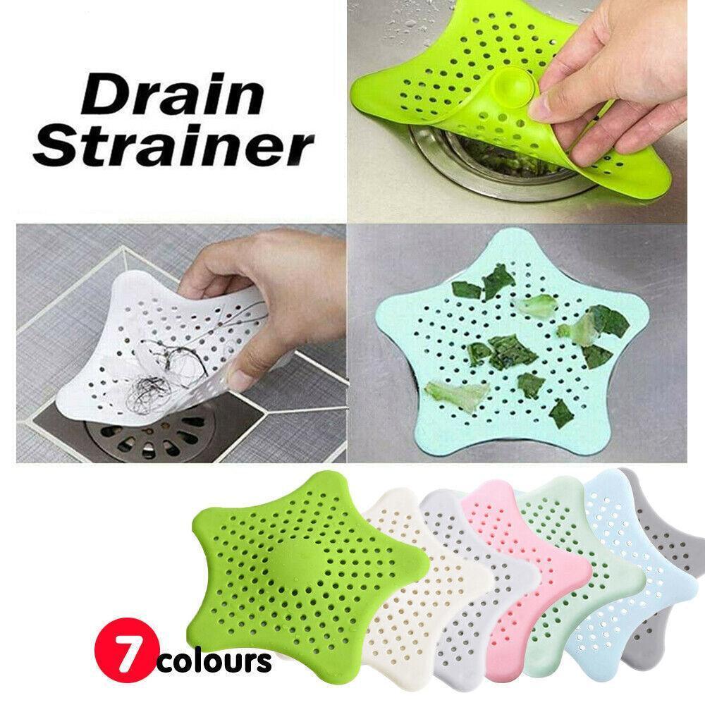 New Bathroom Drain Hair Catcher Bath Stopper Sink Strainer Shower Filter Covers - Light Blue