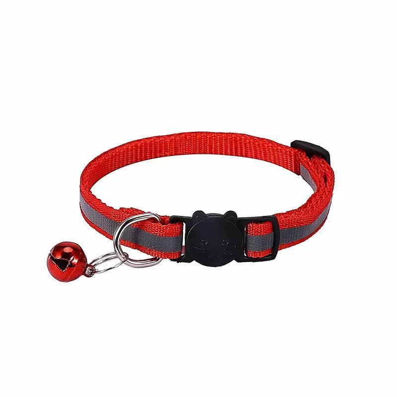 Reflective Cat Collar with Breakaway Buckle and Bell Adjustable for Small Pet Use - Light Green