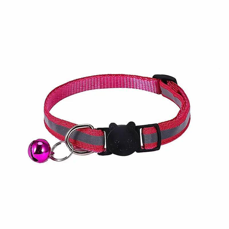 Reflective Cat Collar with Breakaway Buckle and Bell Adjustable for Small Pet Use - Light Green