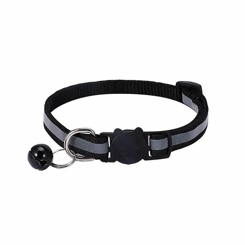 Reflective Cat Collar with Breakaway Buckle and Bell Adjustable for Small Pet Use - Light Purple