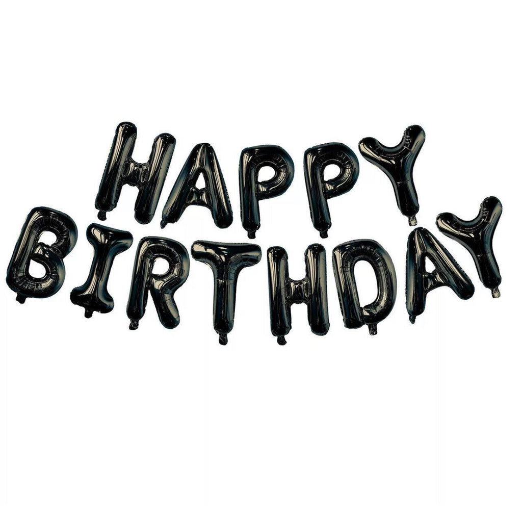 40Cm 3D Happy Birthday Letters Balloons Inflating Foil Banner Bunting Celebrate - Multicolour 2