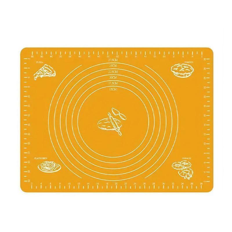 Orange Reusable Non-Stick Silicone Rolling Dough Mat Cake Pastry Baking Fondant Sheet - 29*26cm