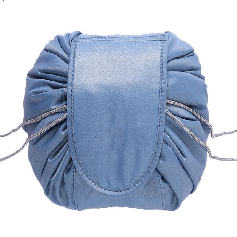 Portable Travel Makeup Bag Drawstring Cosmetic Pouch Lazy Storage Organiser Case - Pink Horse