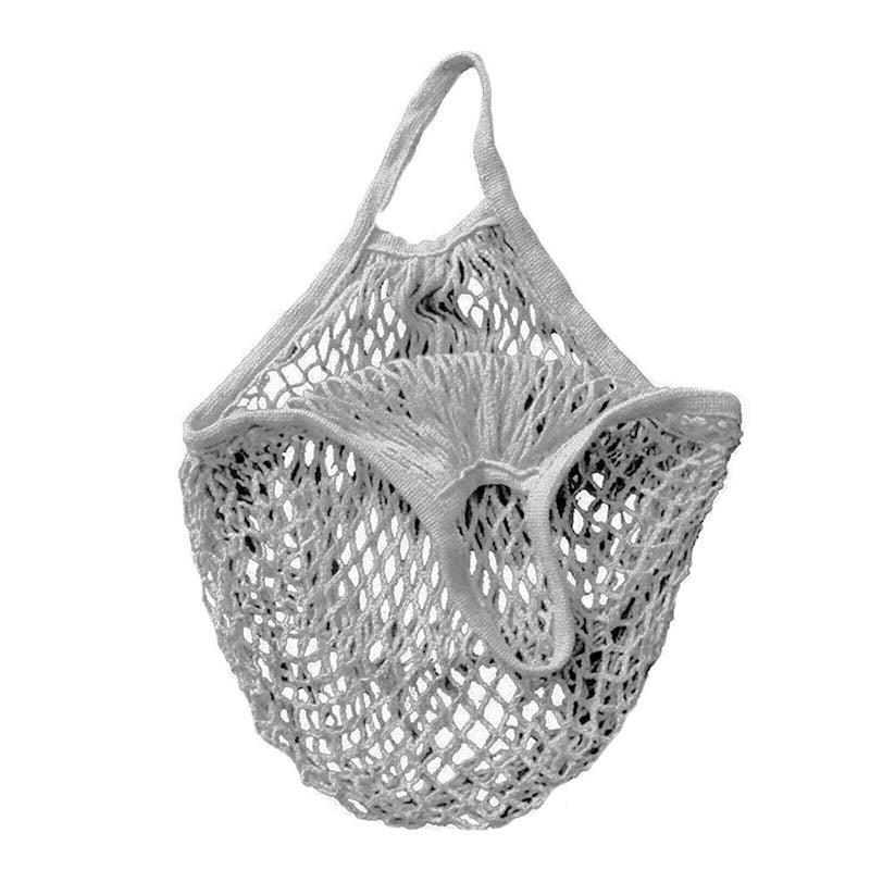Reusable Mesh Net Shopping Bag String Tote Grocery Fruit Vegetable Storage - Rose Red
