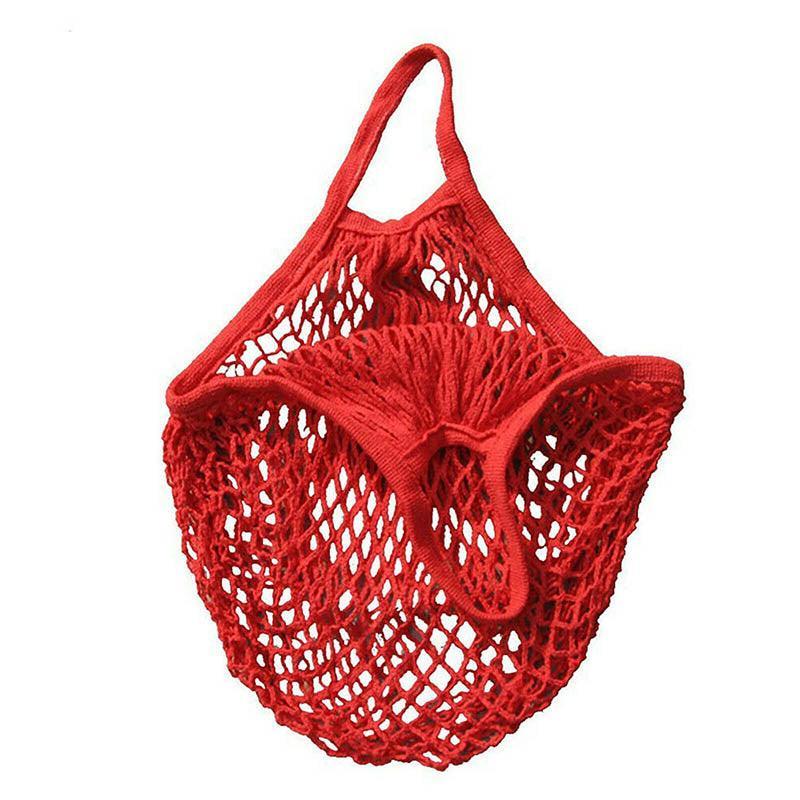 Reusable Mesh Net Shopping Bag String Tote Grocery Fruit Vegetable Storage - Steel Grey