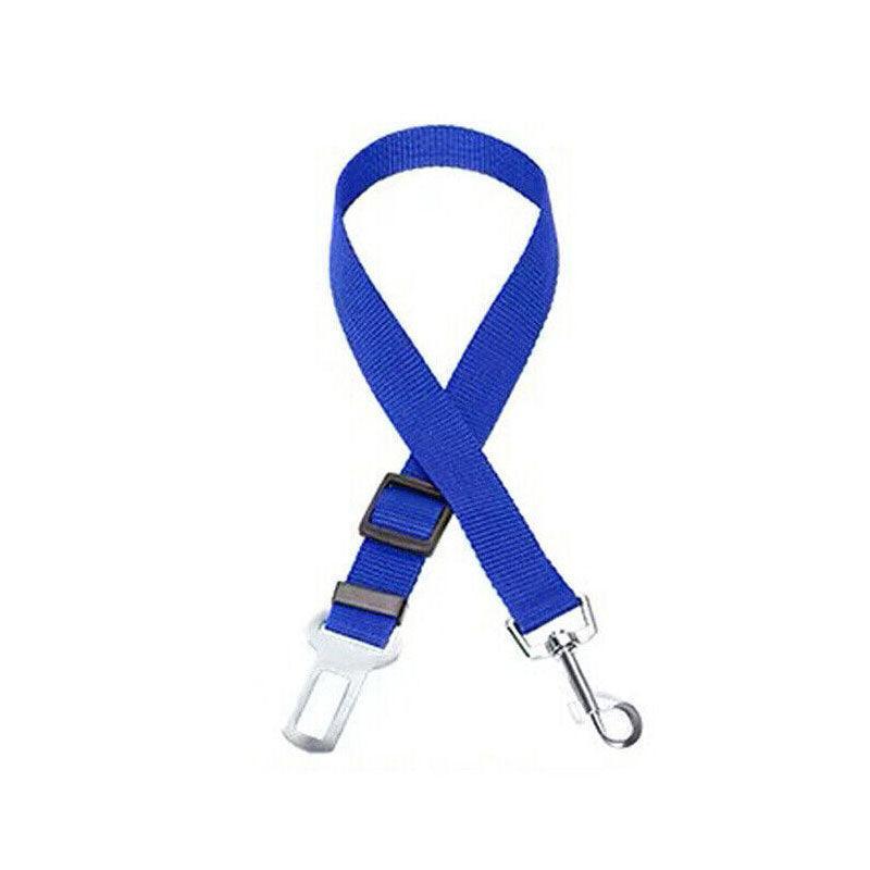 Adjustable Pet Harness Lead for Car Travel with Clip Attachment Nylon Restraint Strap - Yellow