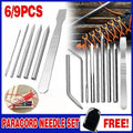 6/9 Pcs Stainless Steel Paracord Bracelet Fid Lacing Stitching Needles Tool Set - 9PCS