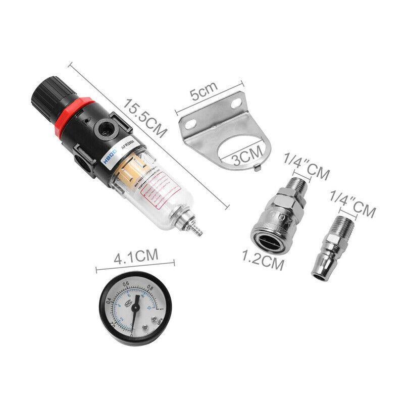 1/4'' Air Compressor Filter Kit with Water Separator & Regulator