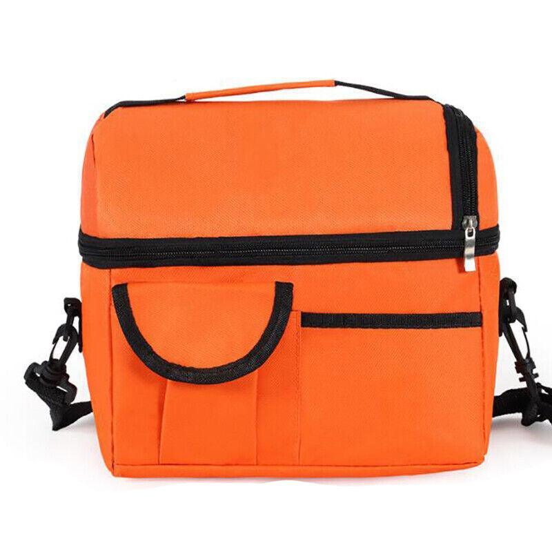 Insulated Lunch Bag Box Tote Cooler For Women Men Hot Cold Food Thermal - Red