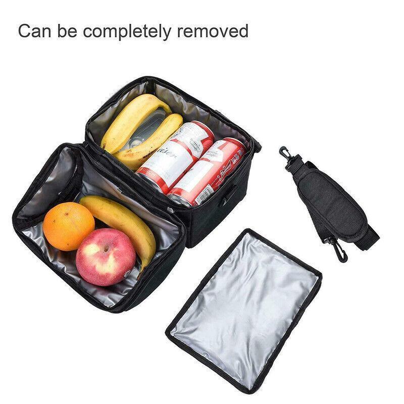 Insulated Lunch Bag Box Tote Cooler For Women Men Hot Cold Food Thermal - Light Blue