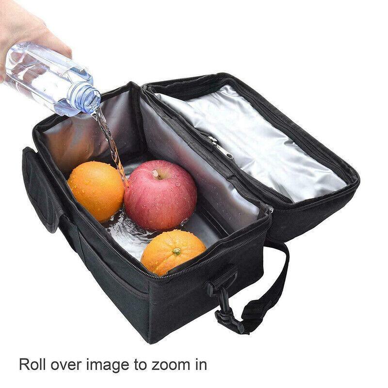 Insulated Lunch Bag Box Tote Cooler For Women Men Hot Cold Food Thermal - Light Blue