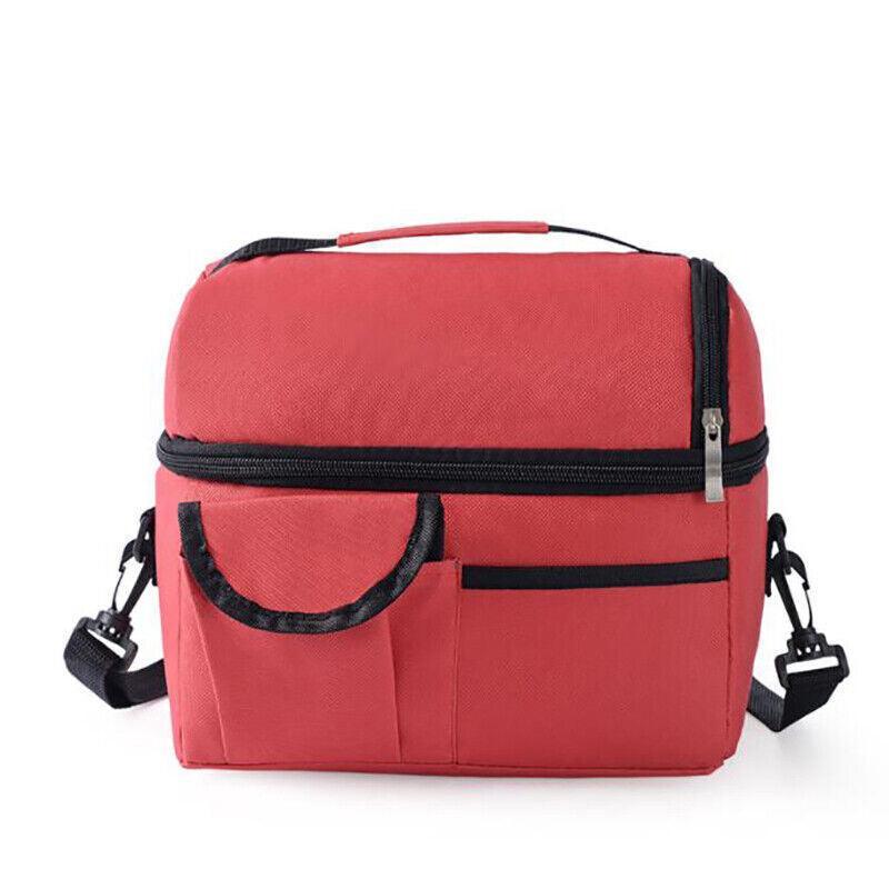 Insulated Lunch Bag Box Tote Cooler For Women Men Hot Cold Food Thermal - Light Blue