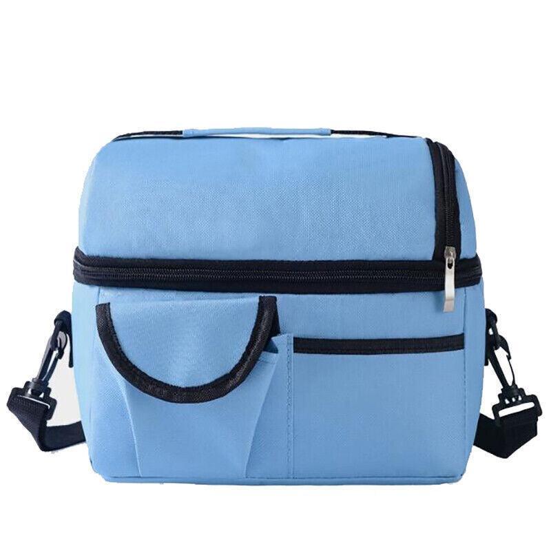Insulated Lunch Bag Box Tote Cooler For Women Men Hot Cold Food Thermal - Rose Red