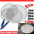4Size Anti Splatter Guard Oil Net Splash Cover Pan Screen Kitchen Cooking Frying - 25CM