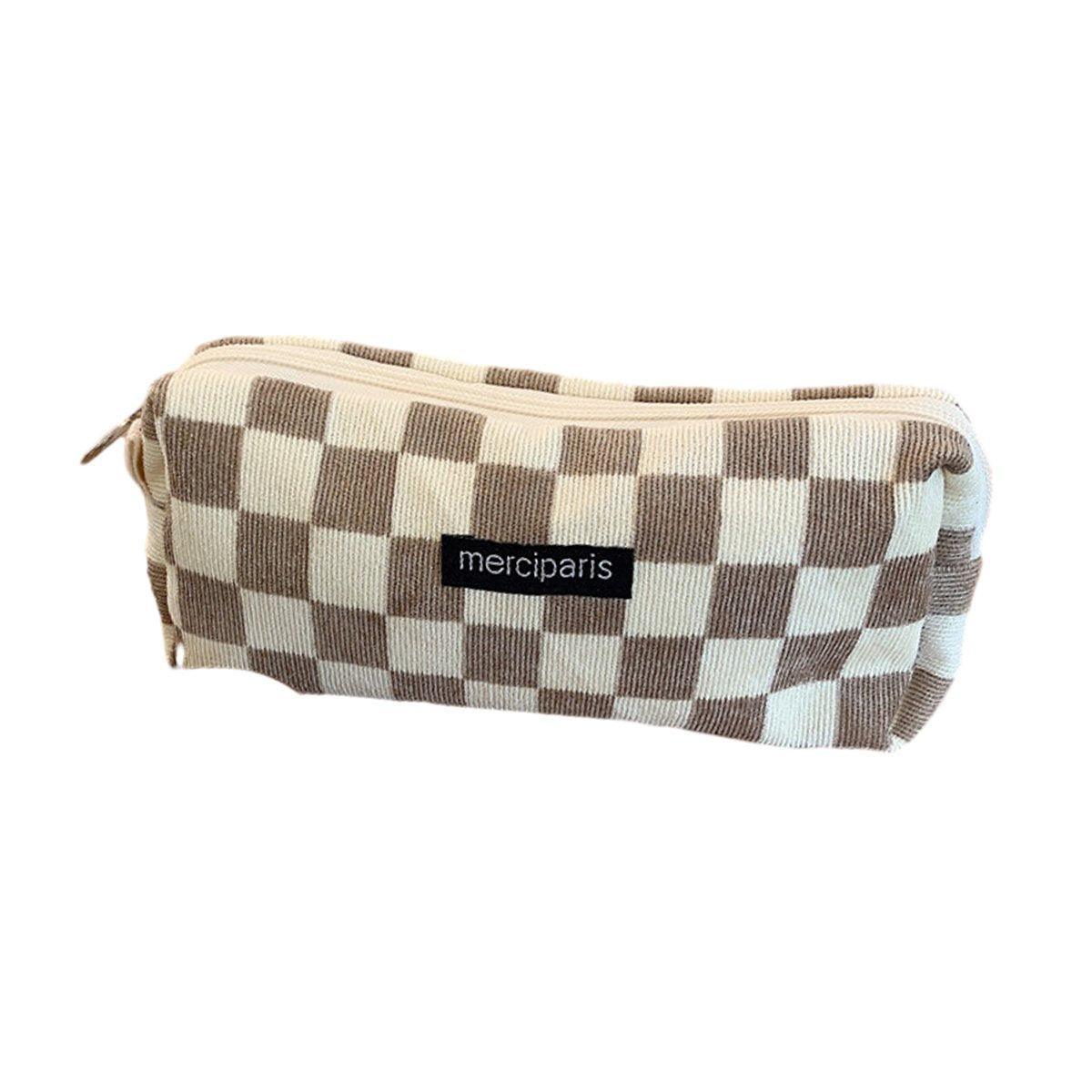 Large Capacity Pencil Case Organiser Bag Stationery Holder School Travel Pouch - Hong Kong Style