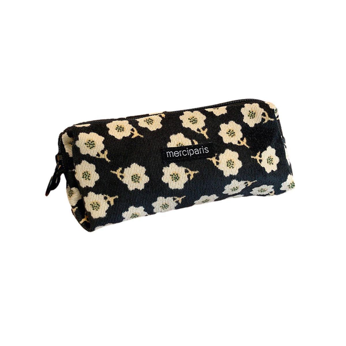 Large Capacity Pencil Case Organiser Bag Stationery Holder School Travel Pouch - Hong Kong Style