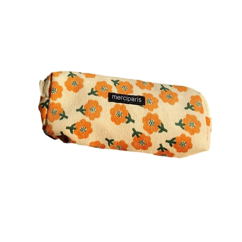 Large Capacity Pencil Case Organiser Bag Stationery Holder School Travel Pouch - Green Beige Plaid