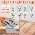Angle Clamp Set 4pcs 90-Degree Adjustable L Shape Corner Woodworking Position - Closed style