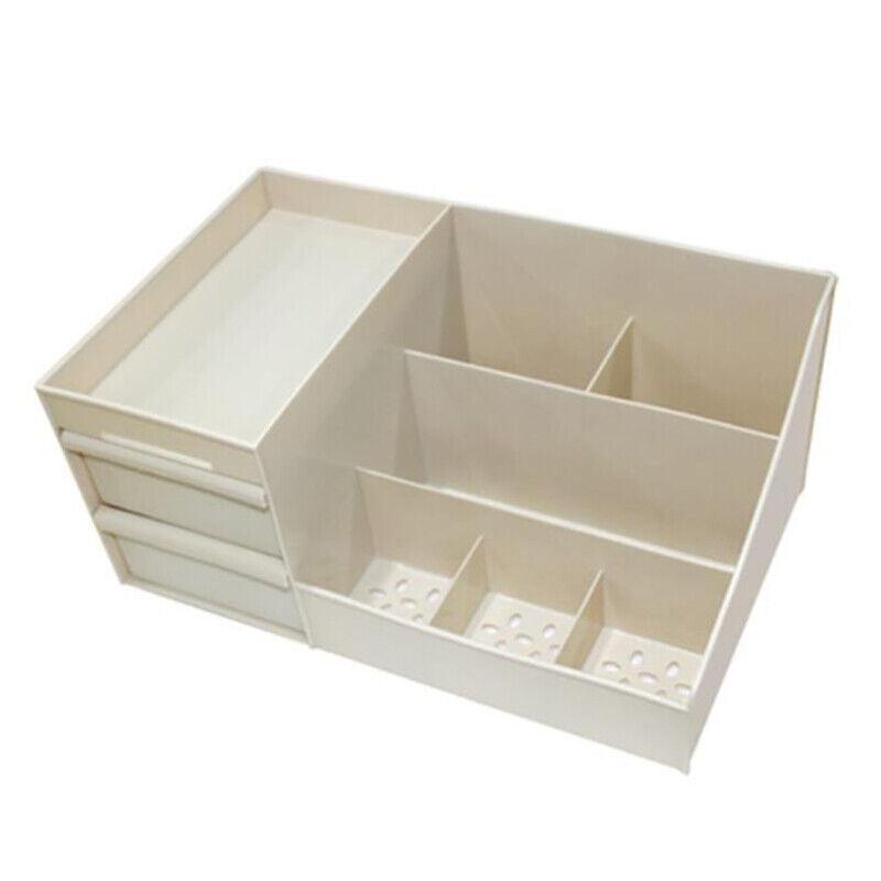 Cosmetic Makeup Organizer With Drawers Bathroom Skincare Storage Box Holder Case - Pink