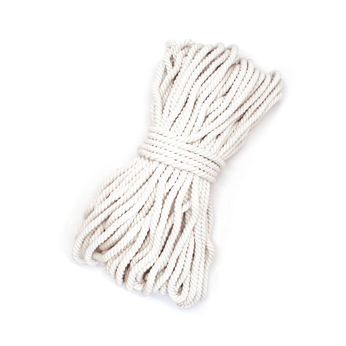 Cotton Rope Macrame Cord 1-12mm DIY Craft Tapestry Binding Decorative String - 6mm x 100m