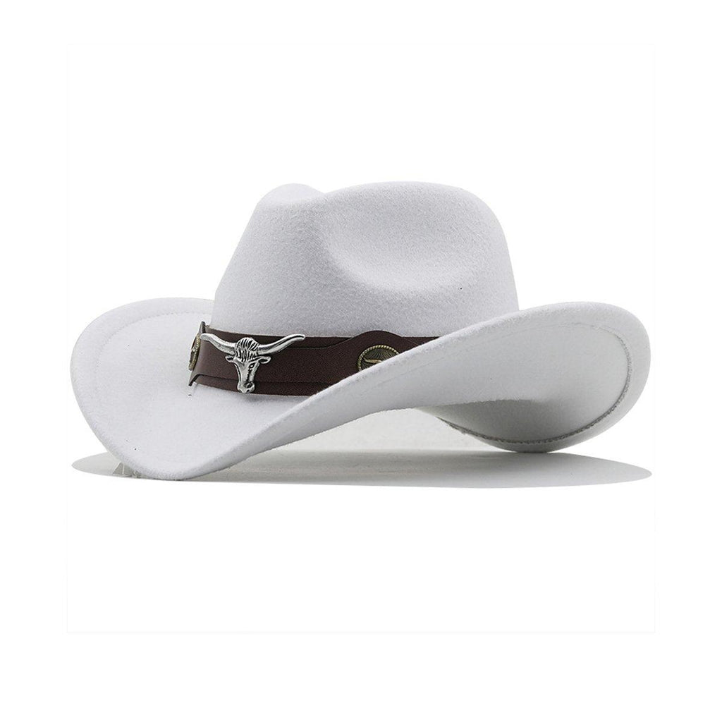 Vintage Woolen Felt Top Hat Cowboy Hat Classic Style Fashion Hat for Men - Red