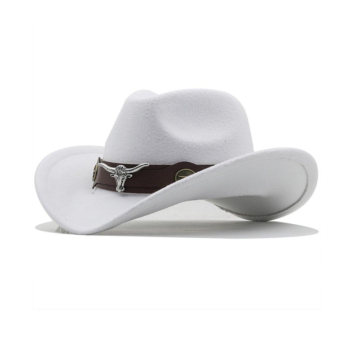Vintage Woolen Felt Top Hat Cowboy Hat Classic Style Fashion Hat for Men - Red