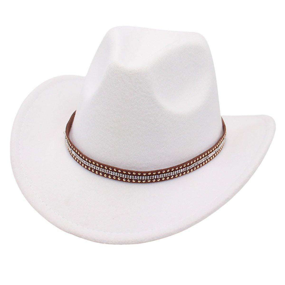 Western Cowboy Hat American  Jazz Hat for Men Women Upside Down Top Hat - Red