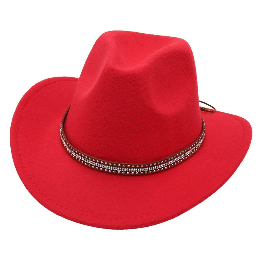 Western Cowboy Hat American  Jazz Hat for Men Women Upside Down Top Hat - White