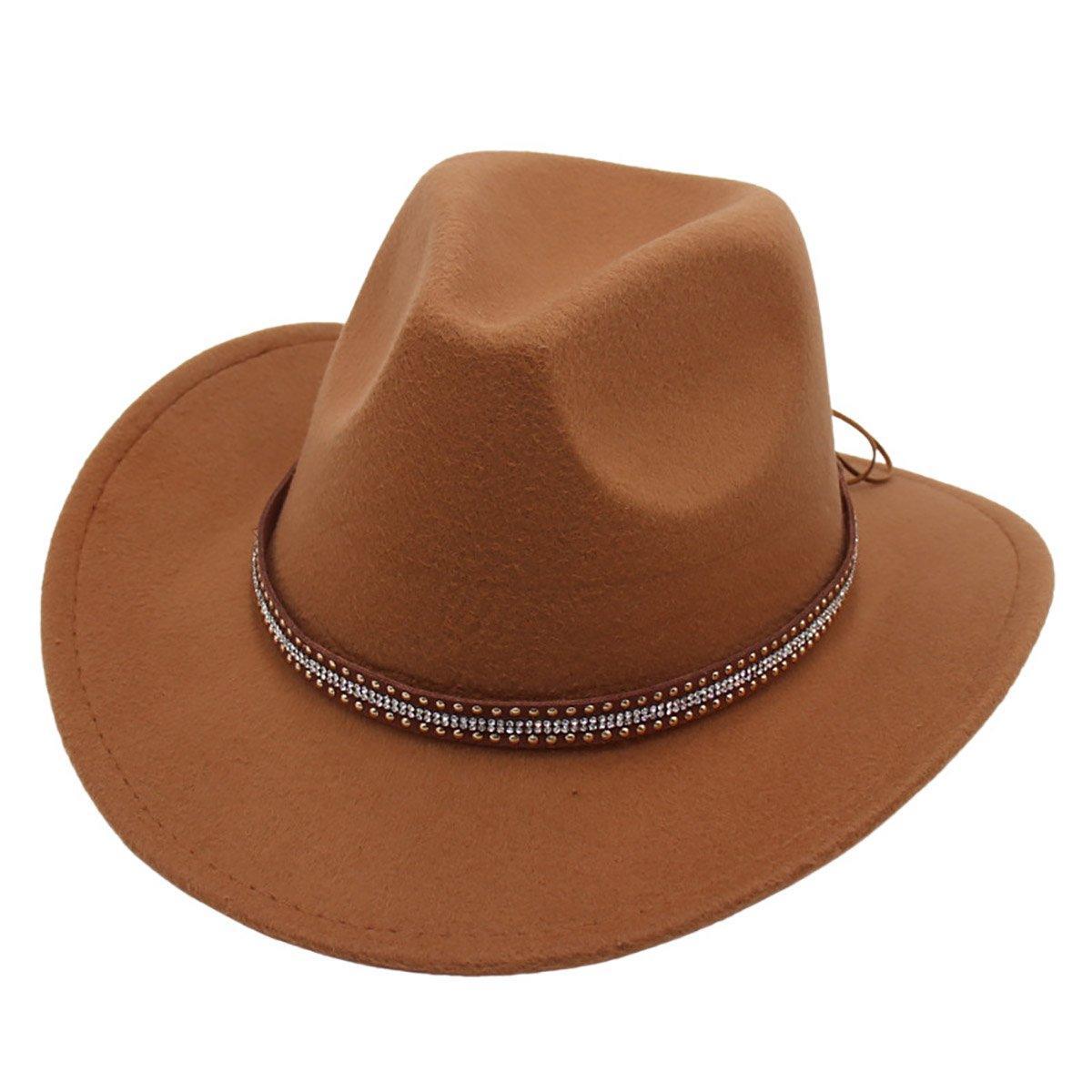 Western Cowboy Hat American  Jazz Hat for Men Women Upside Down Top Hat - White