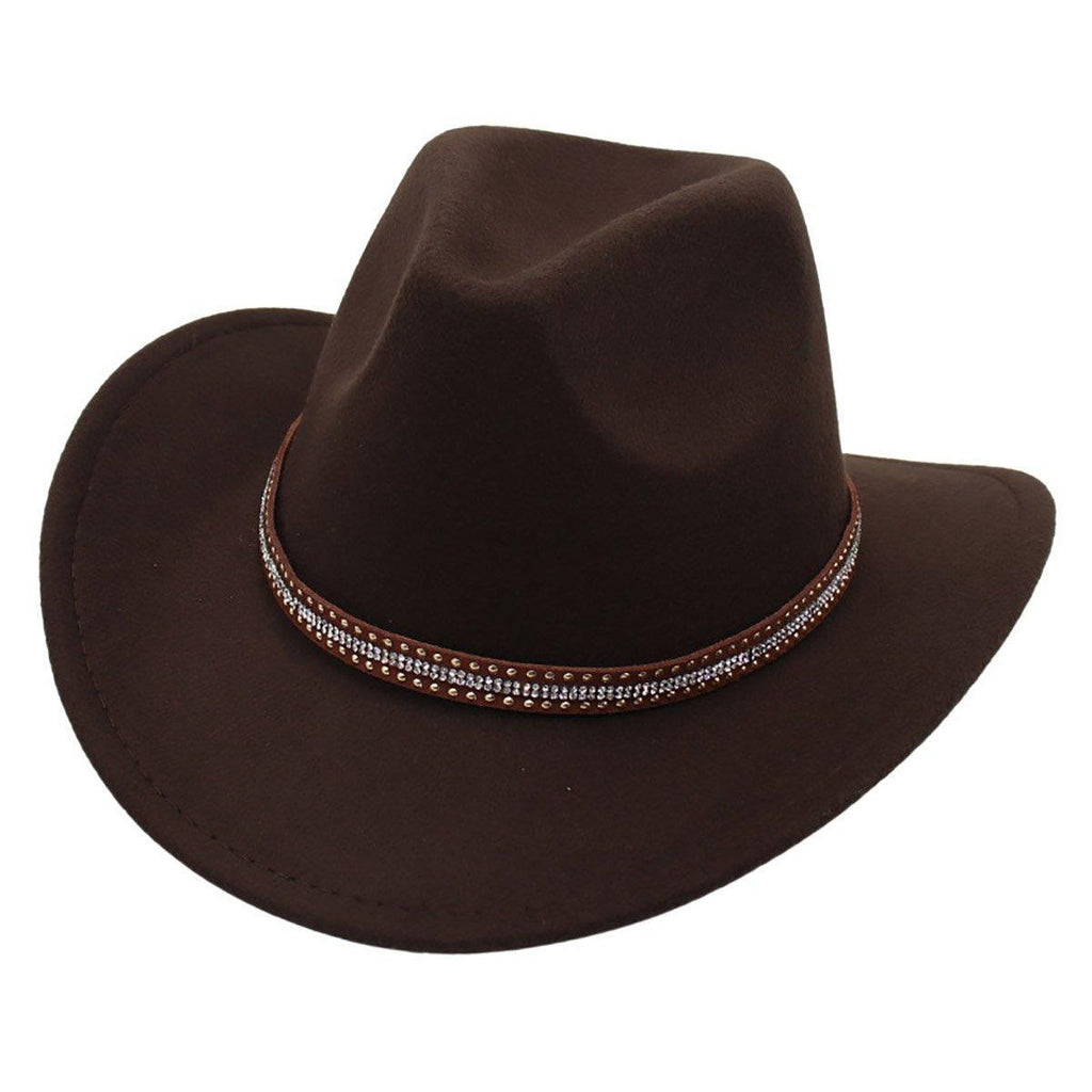 Western Cowboy Hat American  Jazz Hat for Men Women Upside Down Top Hat - White