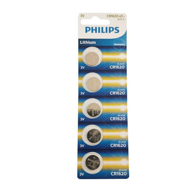 5-20Pcs Philips Cr1220 Cr1616 Cr1620 Cr1632 Cr2016 Cr2025 Cr2032 Button Battery - CR1220-5PCS