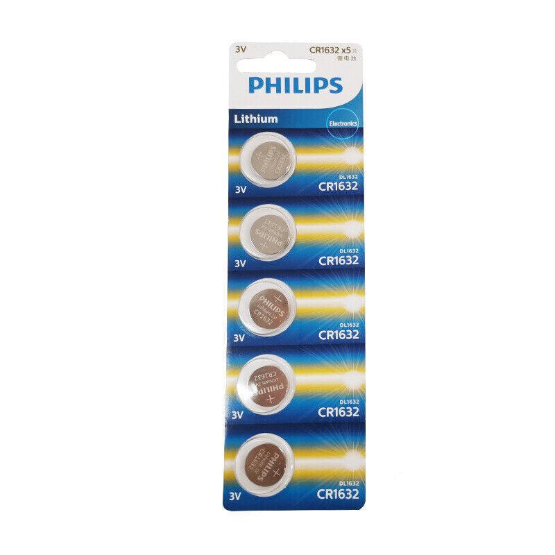 5-20Pcs Philips Cr1220 Cr1616 Cr1620 Cr1632 Cr2016 Cr2025 Cr2032 Button Battery - CR1632-20PCS