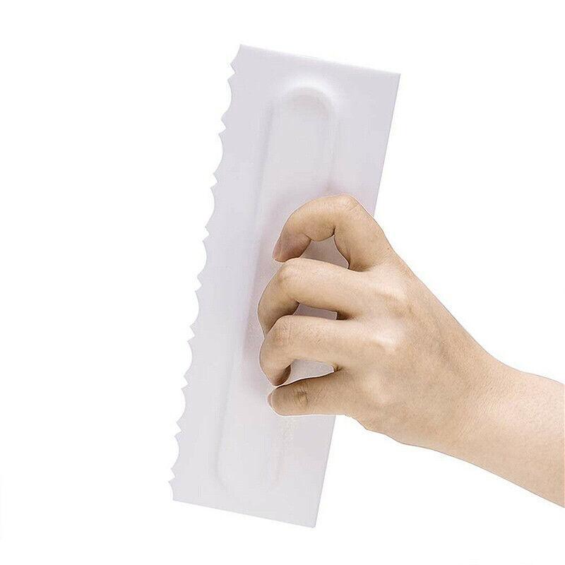 4Pcs Cake Decorating Icing Smoother Edge Frosting Scraper Comb Pastry Spatulas