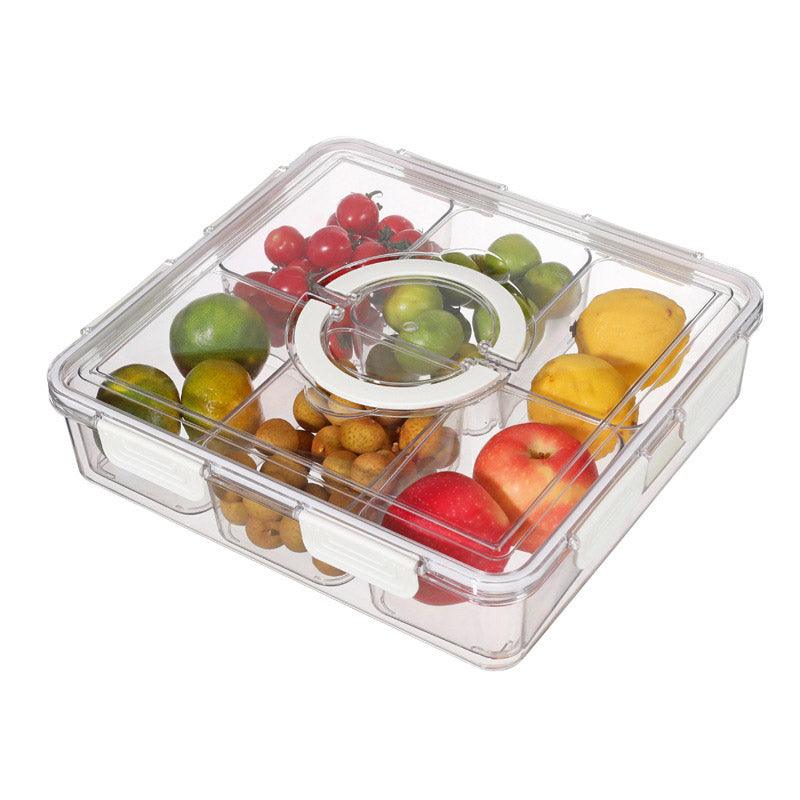 Portable Household Kitchen Refrigerator Storage Box Food Organizer Fresh Keeper - Black