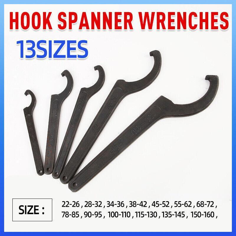 Adjustable C Spanner Hook Wrench Tool for Motorcycle Bike Repair 22 to 160mm - 34-36