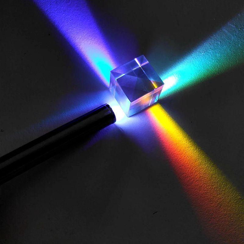 Glass Prism Cube 15 20 25mm RGB Dispersion Science Experiment or Storage Bag - Only 1PC Storage Bag