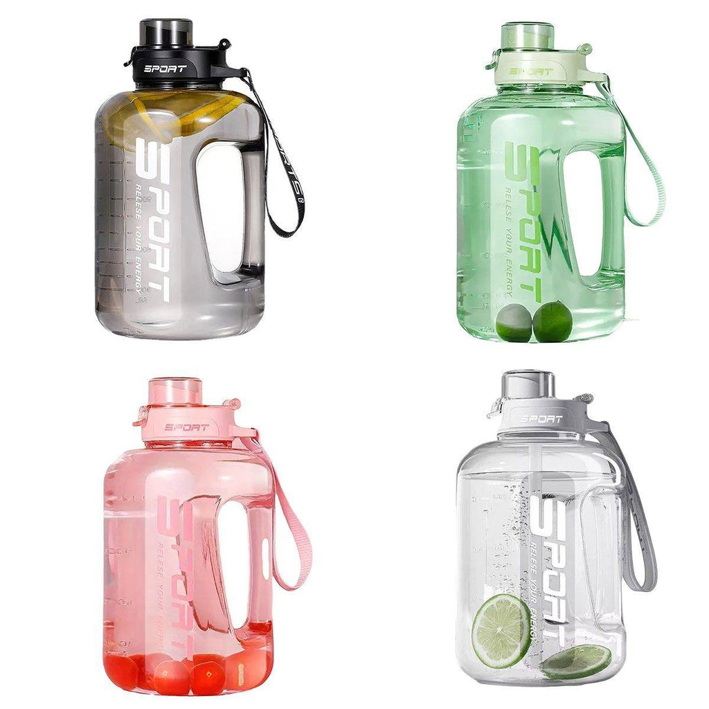 Large Capacity Water Cup Fitness Sports Water Bottle for Gym Outdoor Activities - Pink
