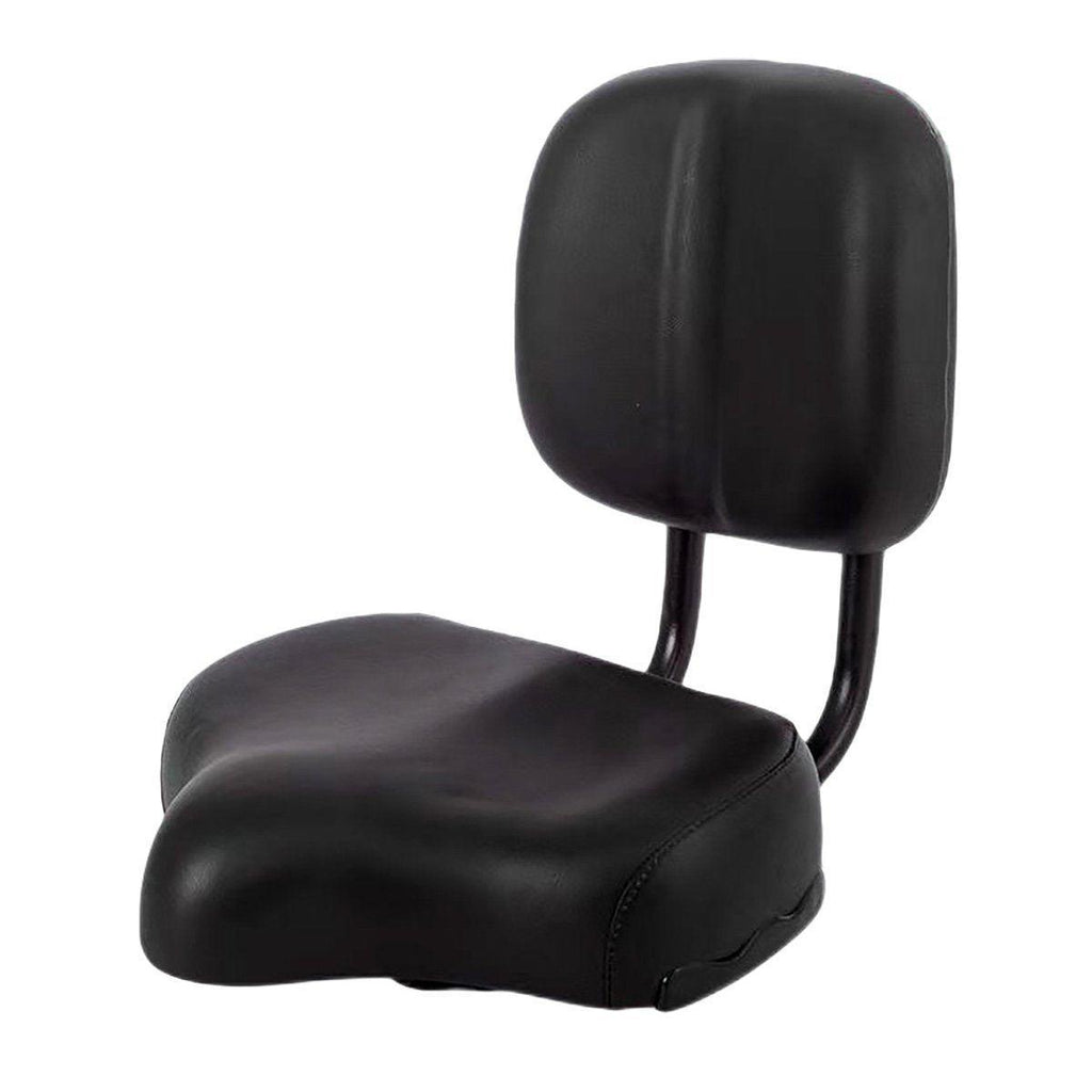 Electric Bicycle Tricycle Seat With Backrest Adjustable Comfortable Bike Seat - Black
