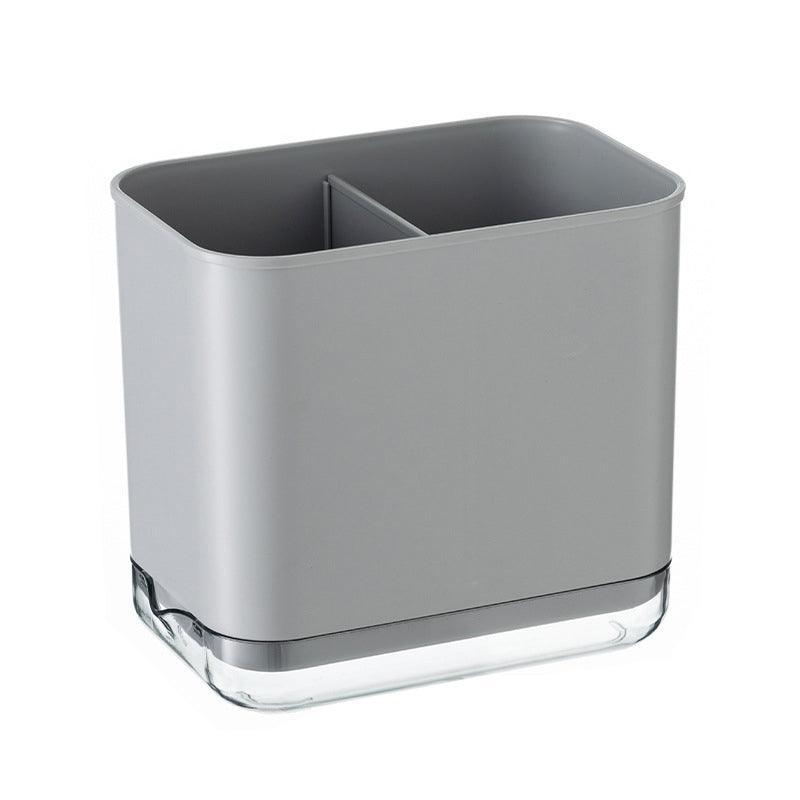 Cutlery Drainer Basket Multifunctional Storage Holder Box Spoon Drain Rack - White